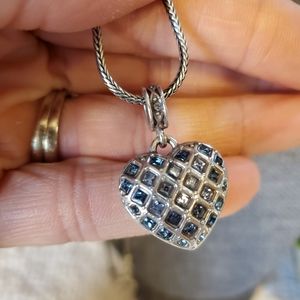 Brighton Silver and Crystal Heart Necklace